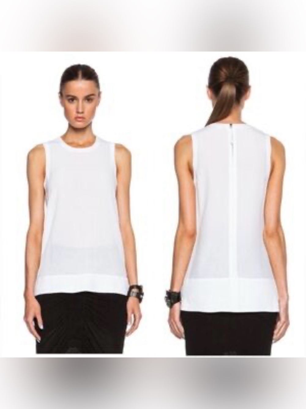 Helmut Lang Sleeveless White Blouse - Women Tops